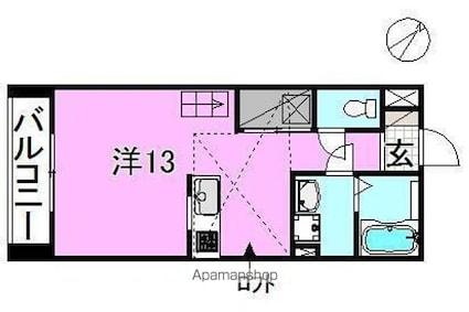 サクラガーデン[1R/29.8m2]の間取図