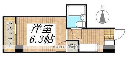 サクラビルＮｏ１[1K/20.8m2]の間取図