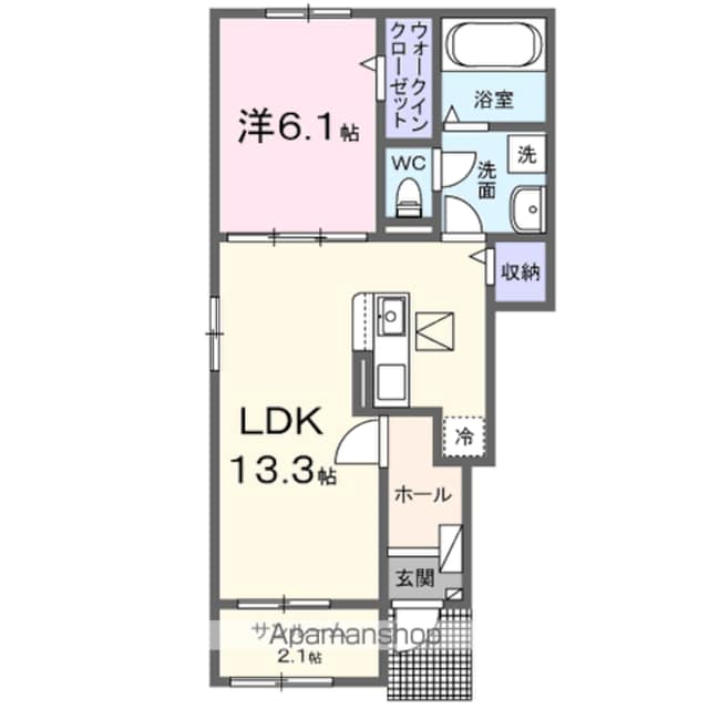 マ・メゾンⅡ[1LDK/50.01m2]の間取図