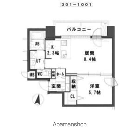 オルムドグランメール大通の間取り写真