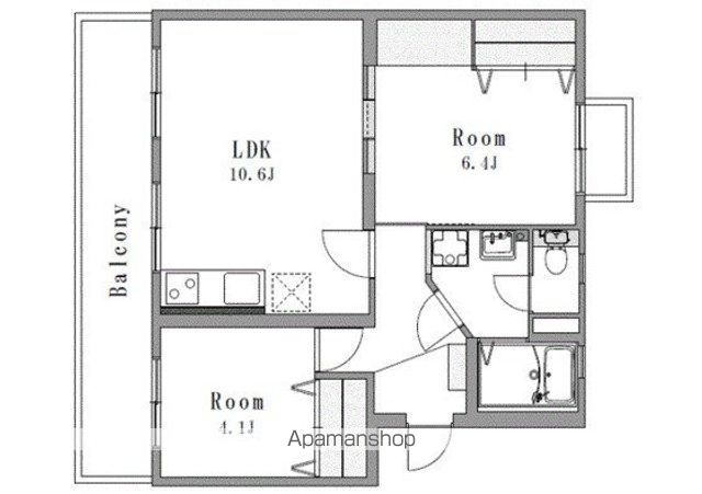 【福岡市中央区小笹のマンションの間取り】