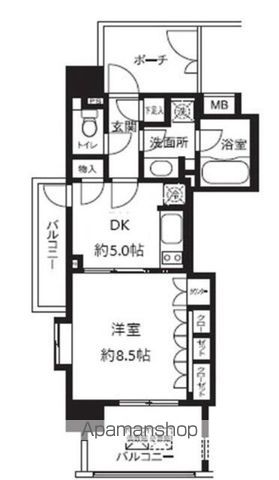 ライオンズシティ白金高輪の間取り写真