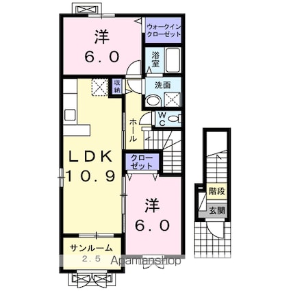 ＰｒｏｇｒｅｓｓＣ[2LDK/61.45m2]の間取図