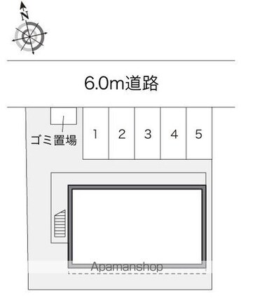 レオパレスカームウエルス[1K/23.18m2]の配置図