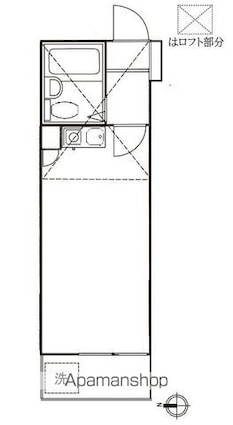 コーポマリーナ下北沢[1R/13.5m2]の間取図
