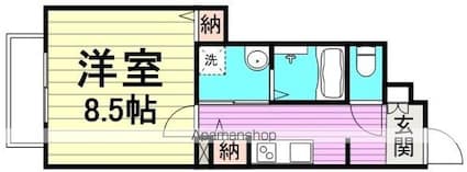 飛鳥[1K/28.98m2]の間取図