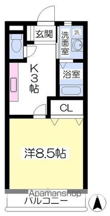 コスモス弐番館[1K/29.16m2]の間取図