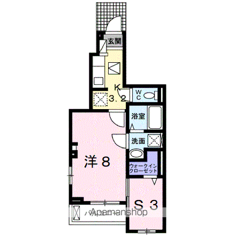 和歌山市中之島のアパートの間取り