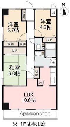 スカール和田[3LDK/71.3m2]の間取図