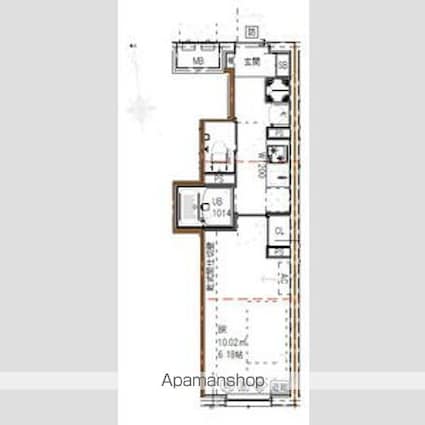 エルファーロ三軒茶屋Ⅱ[1K/20.69m2]の間取図