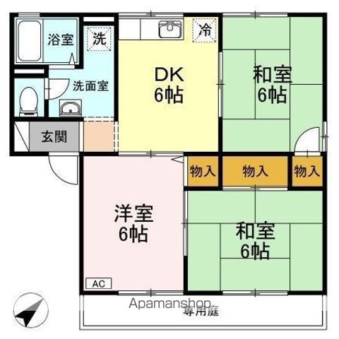サリネージュ山手 ABCD棟 A棟の間取り写真