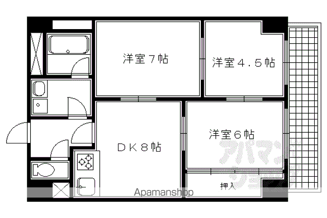 SAKIZO VILLA烏丸四条の間取り写真