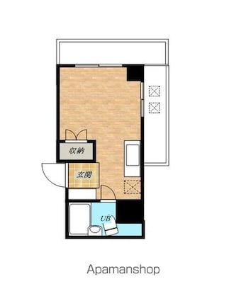 第２６クリスタルマンション[1R/20.58m2]の間取図