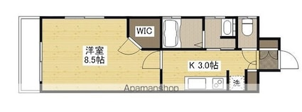 セントヒルズ住吉レジデンス[1K/27.75m2]の間取図