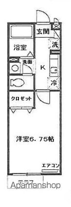 サンモール[1K/22.52m2]の間取図