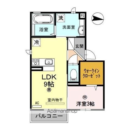 和歌山市新在家のアパートの間取り