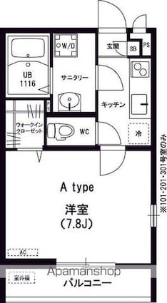 リブリ・Ｄａｉｍａｃｈｉ[1K/26.08m2]の間取図
