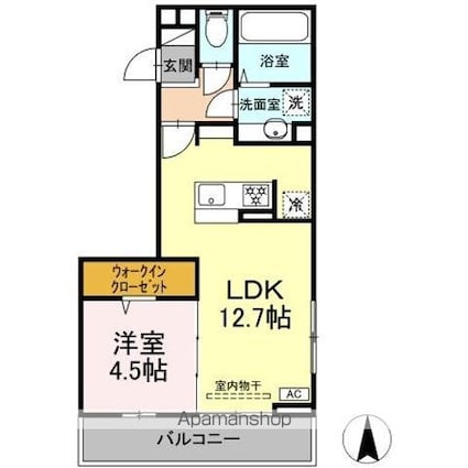 ＴＨＲＥＥ[1LDK/41.94m2]の間取図