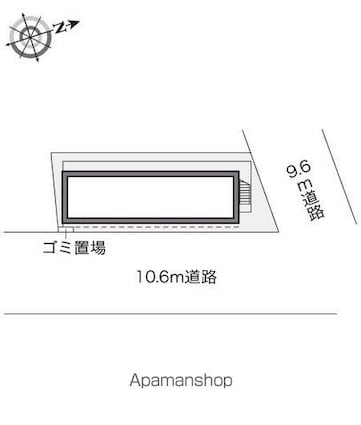 レオパレスみやび[1K/20.28m2]の配置図