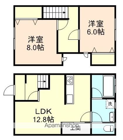 【和歌山市小雑賀のテラスの間取り】