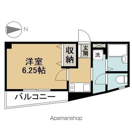 アネックス三浦[1K/20.13m2]の間取図