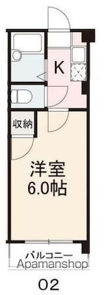 コート西ハゼⅠ[1K/20.16m2]の間取図