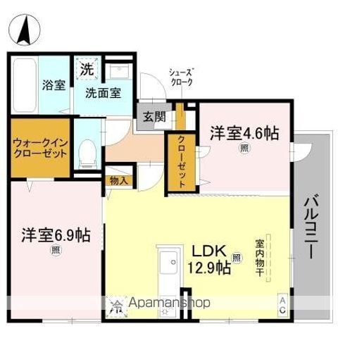 GRAMM松室吾田神町Cの間取り写真