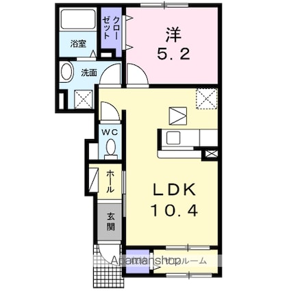 アリエッティ　Ｙ[1LDK/41.9m2]の間取図