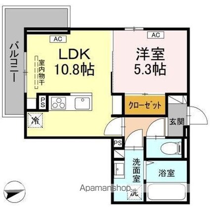 アルチェヴィータ[1LDK/40.23m2]の間取図