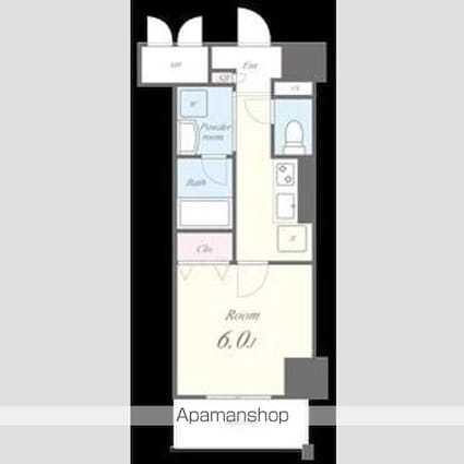 レガーロ[1K/24.7m2]の間取図