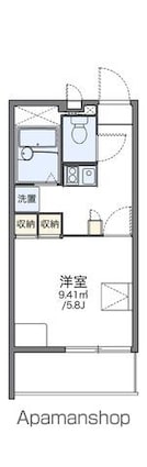 レオパレスメロディーベルイノⅡ[1K/20.28m2]の間取図