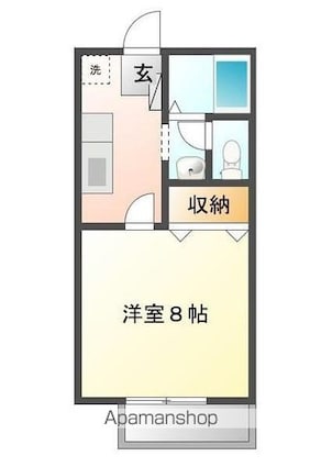 プラネットコーポ[1K/27.08m2]の間取図