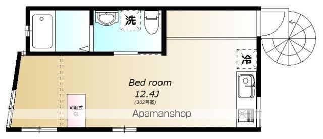 ミーナソルテ桜新町[1R/25.94m2]の間取図