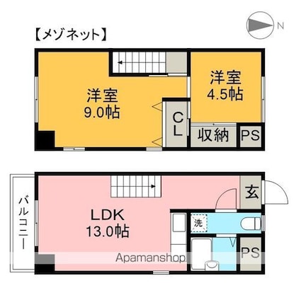 ＬＢ－１[2LDK/53.6m2]の間取図