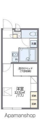 レオパレスおうみ[1K/21.81m2]の間取図