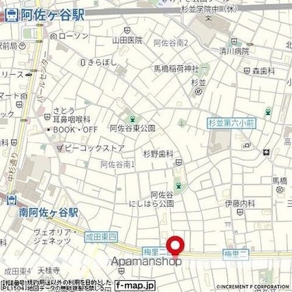 東京都杉並区梅里２丁目[1K/20.65m2]の周辺