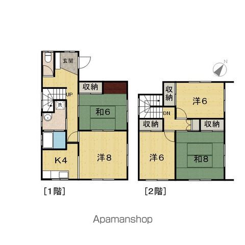 仙台市宮城野区 2階建 築45年の間取り写真
