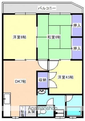 ＭＲビル[3DK/50.4m2]の間取図