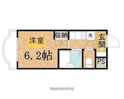 エミネンス聖蹟[1K/20.16m2]の間取図