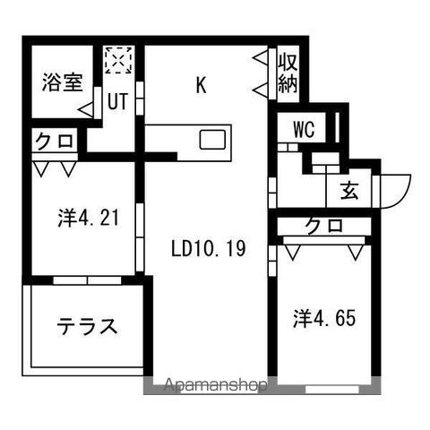 URBAN FLATS 中の島の間取り写真