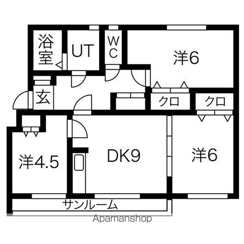 リベルティ旭ヶ丘の間取り写真