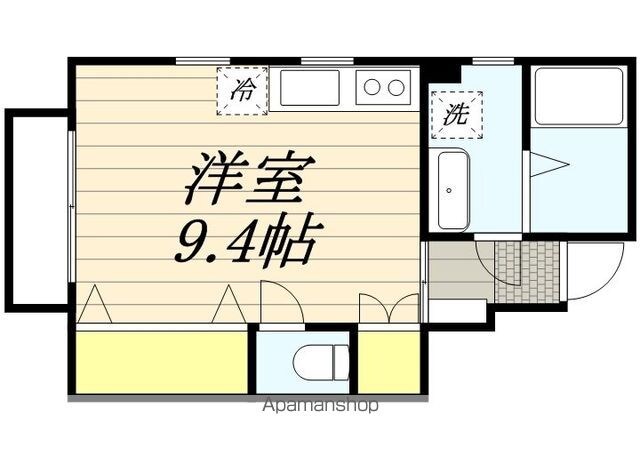 東京都府中市白糸台２丁目[1R/28.57m2]の間取図