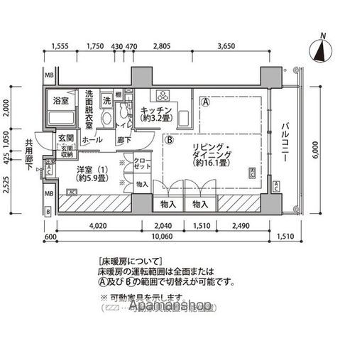 【東雲キャナルコートＣＯＤＡＮ１８号棟の間取り】