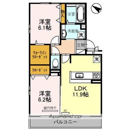 Ｅｓｐｏｉｒ[2LDK/58.37m2]の間取図