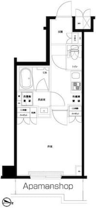 ルーブル蓮根[1K/27.74m2]の間取図