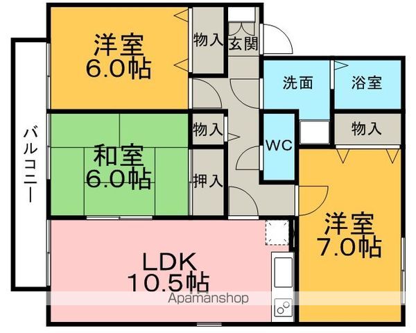 【ロイヤルステージタウン鳥栖　Ｃ棟の間取り】