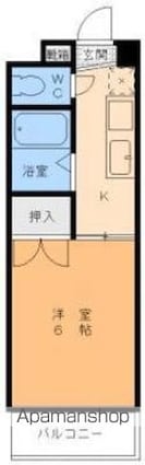 風工房Ａｋｕｔａｇａｗａ[1K/20.25m2]の間取図