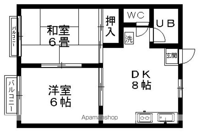 皇山町ハイツの間取り写真