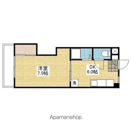 Ｌｉｂｅｒｔｅ・Ｖｉｌｌａ[1DK/27.27m2]の間取図