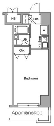 アバクス立川[1R/18.42m2]の間取図